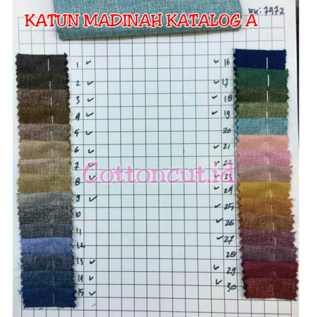 1/2 METER BAHAN KAIN COTTON MADINAH ATAU KATUN MADINAH KATALOG A
