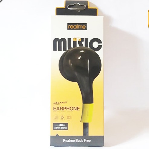 Headset Realme Wired SK-MA18 Universal Earphone Super Bass Bisa untuk Musik &amp; Telepon