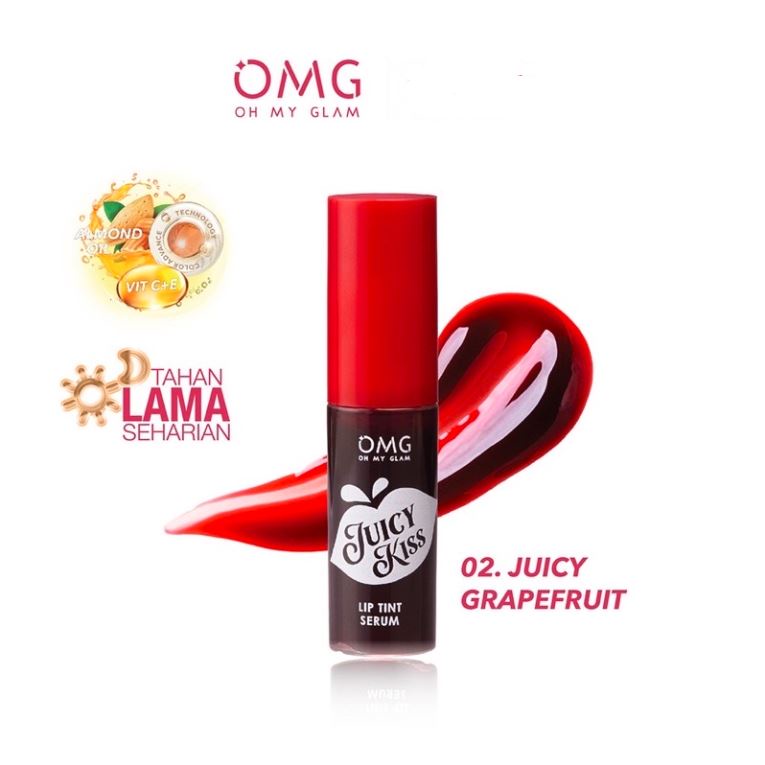 OMG Oh My Glam Juicy Kiss Lip Tint Serum LipTint BPOM