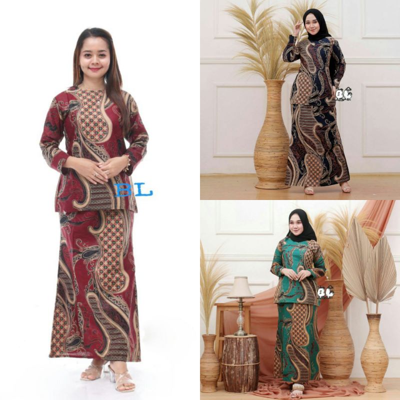 ROK DAN BLUS SETELAN LENGKAP BATIK RNB ORIGINAL MODERN SIZE M L XL