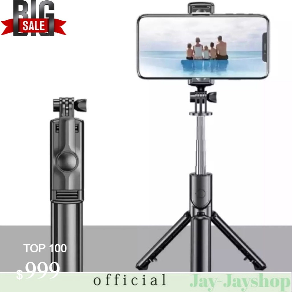 TONGSIS bluetooth S03 TRIPOD 3 in 1 Tongsis Bluetooth With Remote Mini Tripod Selfie Stick TERLARIS