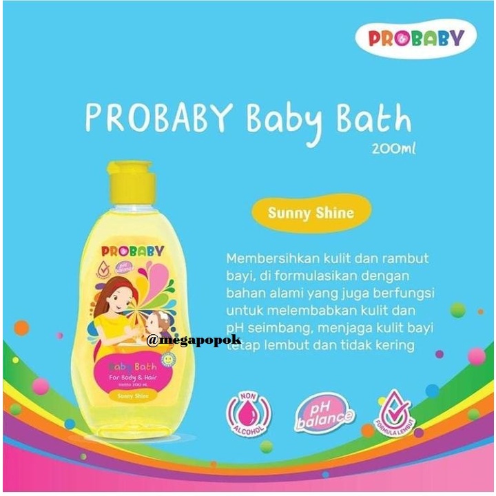 Probaby Baby Bath For Body &amp; Hair 200ML/megapopok