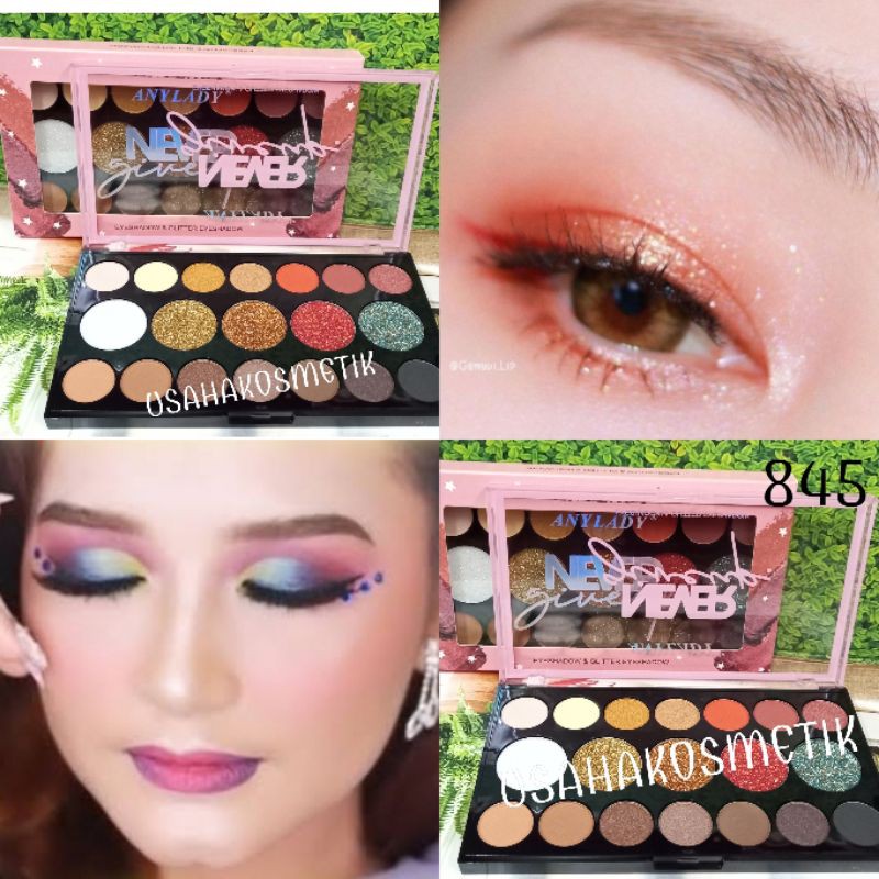 EYESHADOW PALETTE DAN HIGHLIGHTER ANYLADY make up studio love Peach  | NEVER GIVE UP NO.769 | 845