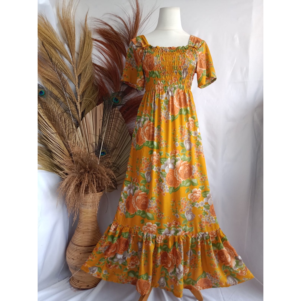 VANESSA REMPEL/ DASTER KERUT DADA REMPEL / DASTER SMOK-BMB KUNING