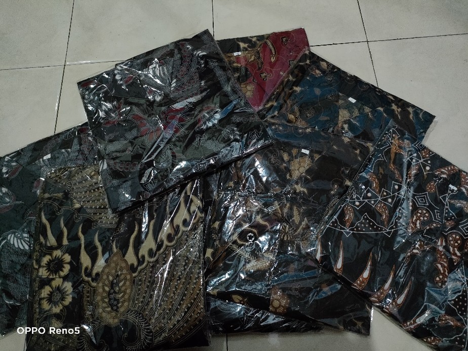 Batik Pria Lengan Panjang Batik Azmil Hrb026 Motif Keratonan Kode 002 Size M L Xl Xxl Reguler