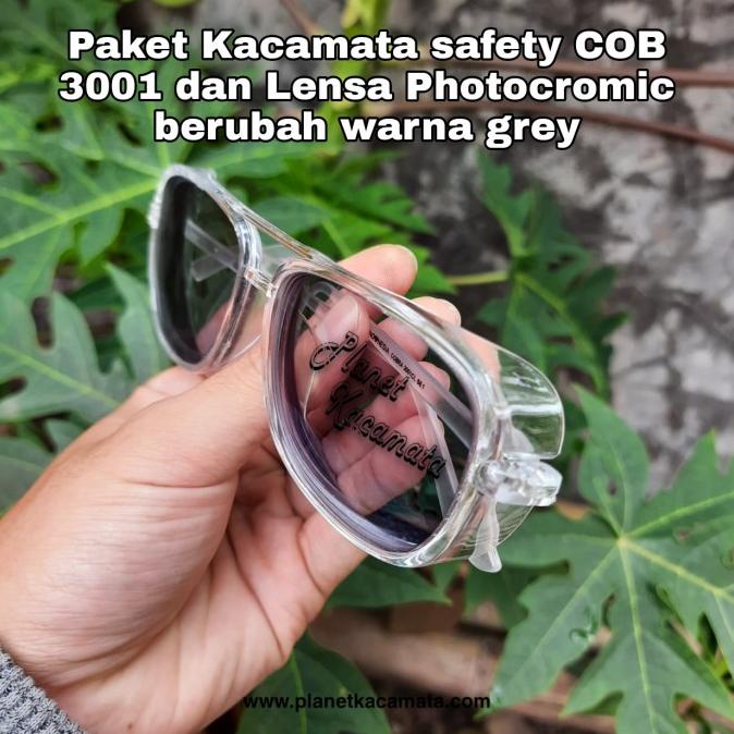 KACAMATA SAFETY LENSA PHOTOCROMIC BERUBAH WARNA NORMAL/MINUS/SILINDER