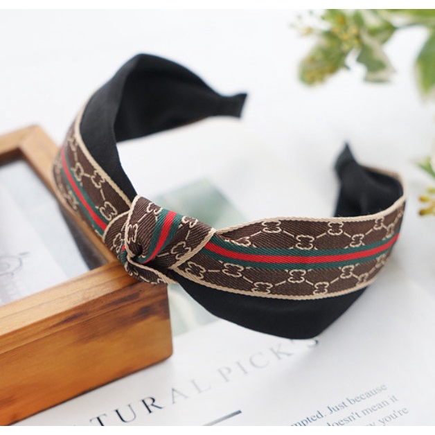 Bando Korea Motif Simpul / Bando Bandana Wanita Motif Batik Lyon