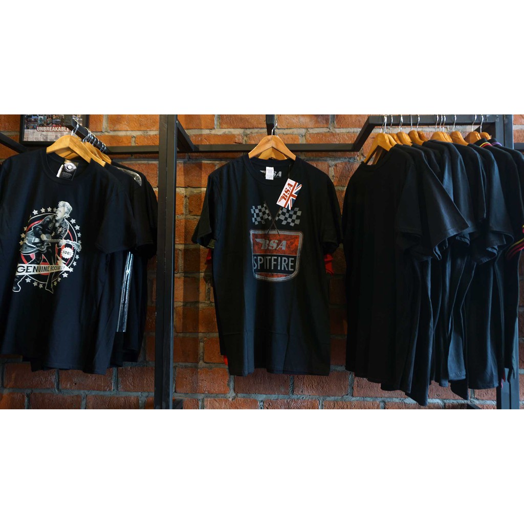 [ORI] BSA MOTORCYCLE - SPITFIRE FLAG T SHIRT Kaos Pria