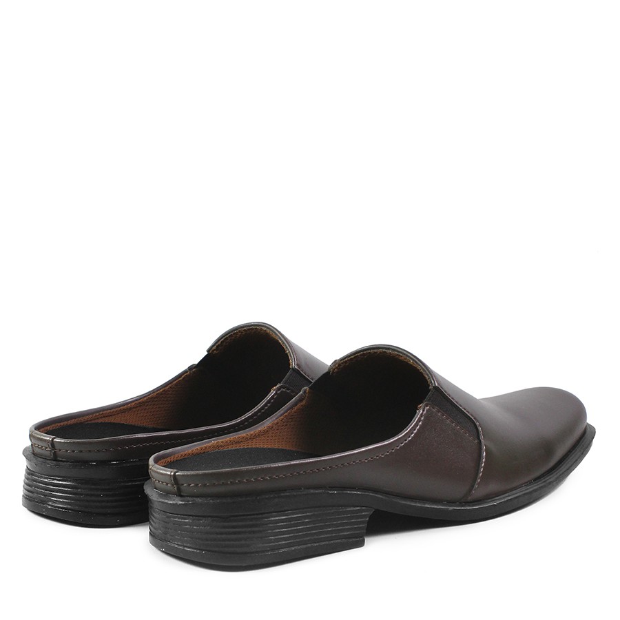 Bustong  pocinki Sandal Slop Pria Bustong 8012 Kulit SIntetis Sepatu Sendal Cowok Office Look