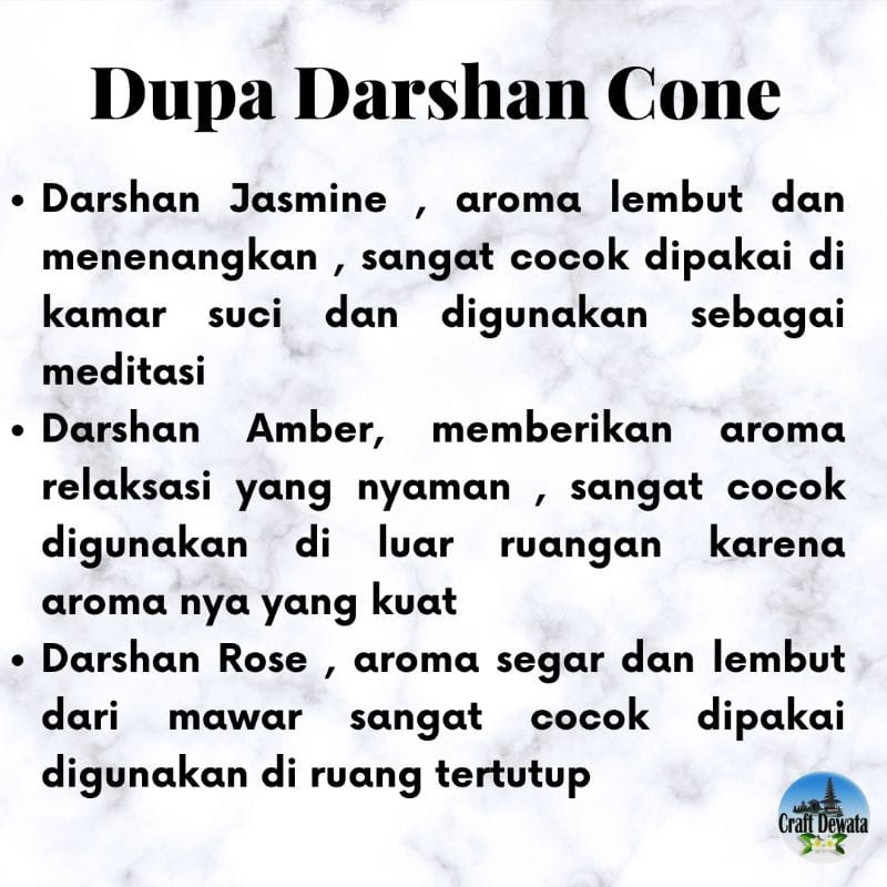 Buhur Kerucut/Dupa Kerucut/Dupa Wangi /Incense cone/DARSHAN INCENSE