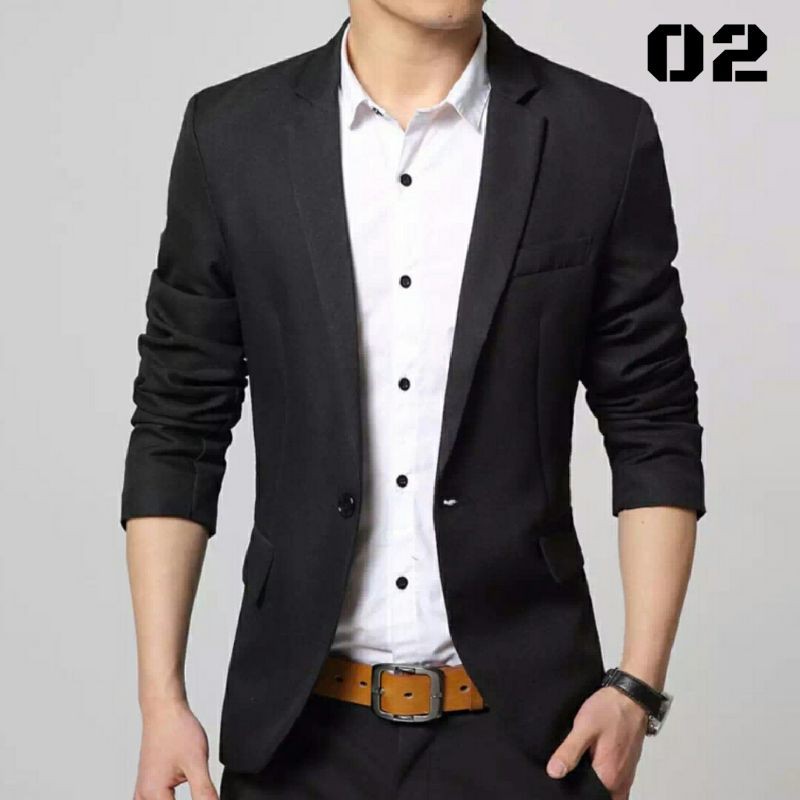 Blazer pria keren polos