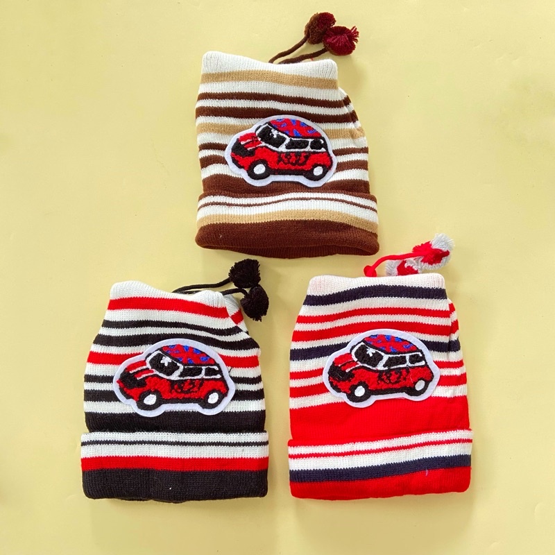 Topi Kupluk Rajut Baby Mobil (TERMURAH!)