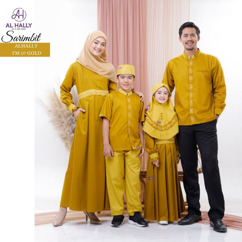 [COD] PROMO Sarimbit Keluarga Al-Hally || Cuci Gudang ORI || Sarimbit Al-Hally FM 07 Gold