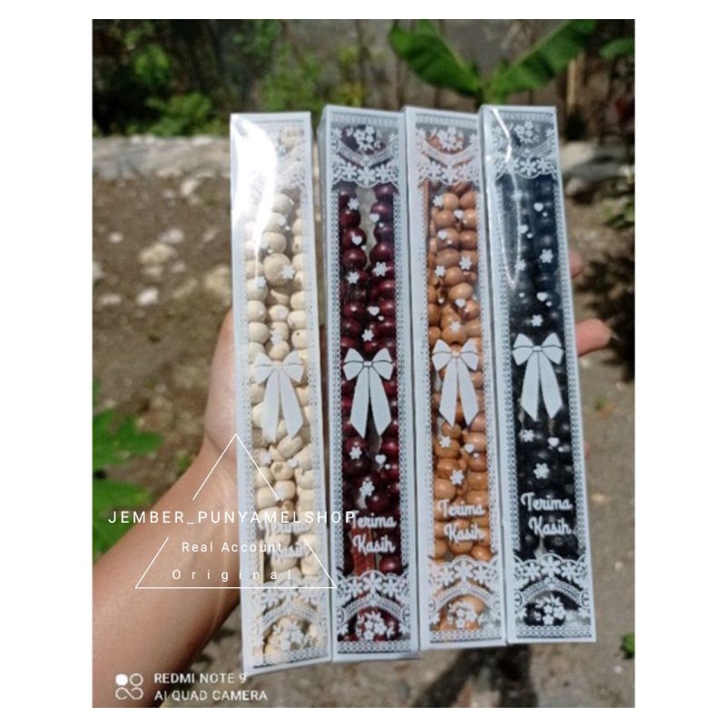 Tasbih kayu 99butir souvenir mika harga satuan/1pc untuk souvenir nikahan, tahlilan, sunatan termurah dll