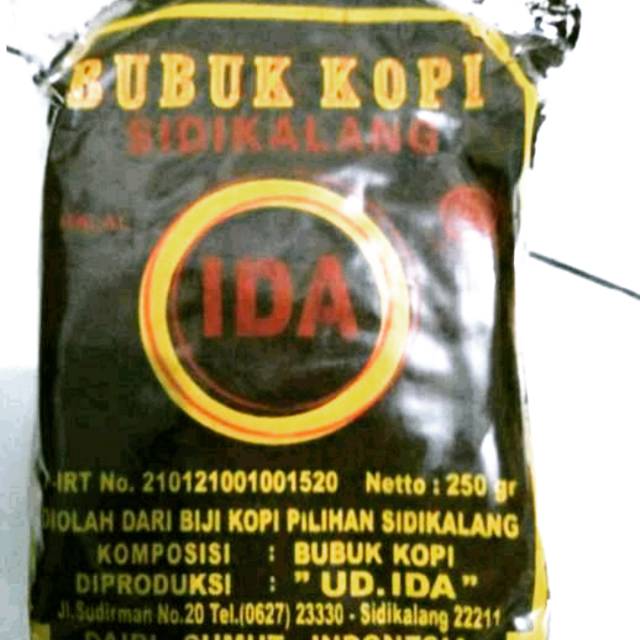 

Bubuk Kopi Sidikalang IDA mantap berkualitas 250gr