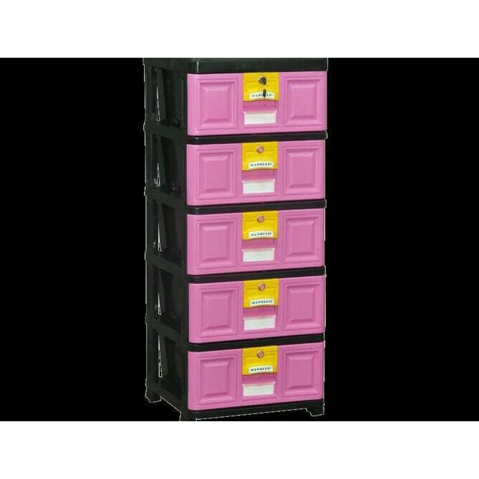 Lemari Plastik / Rak Plastik Serbaguna / Excel / Laci Plastik 5 Susun