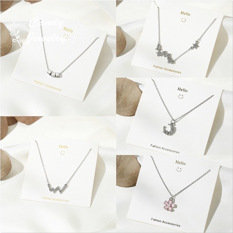 South Korea's New Style Design Sense Flower Pearl Diamond Star Moon Cross Antler Necklace Ins Trend Wild Pendant Female Fashion Accessories Jewelry