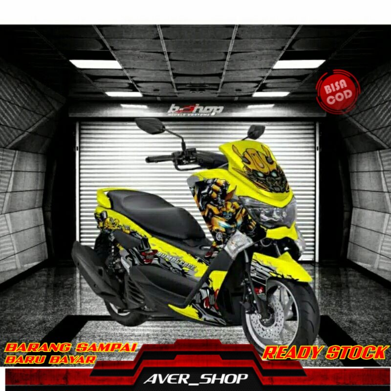 Decal Nmax old 155 full body motif transformer bumble bee Striping motor nmax 155 variasi