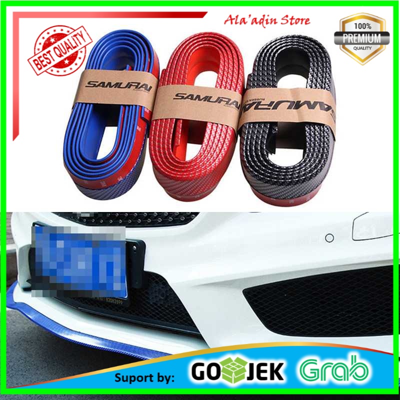 Cuci Gudang SAMURAI Stiker Carbon Fiber Anti Collision Strip Bumber Mobil-TY317054