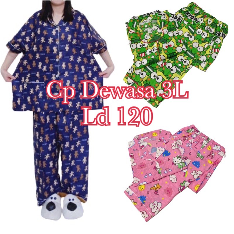 baju tidur set stelan jumbo xxl Ld120 pajamas