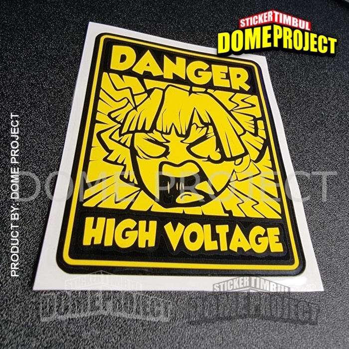 ZENITSU DANGER FORM STIKER CUTTING DECAL HELM MOTOR KACA MOBIL LOGO STICKER AESTHETIC DEKORASI OTOMOTIF