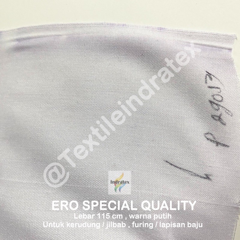 ( per 1 roll  ) kain ero erro katun putih SPECIAL QUALITY lebar 115 cm bahan kain kerudung hijab jilbab furing baju gamis brukat sorban surban