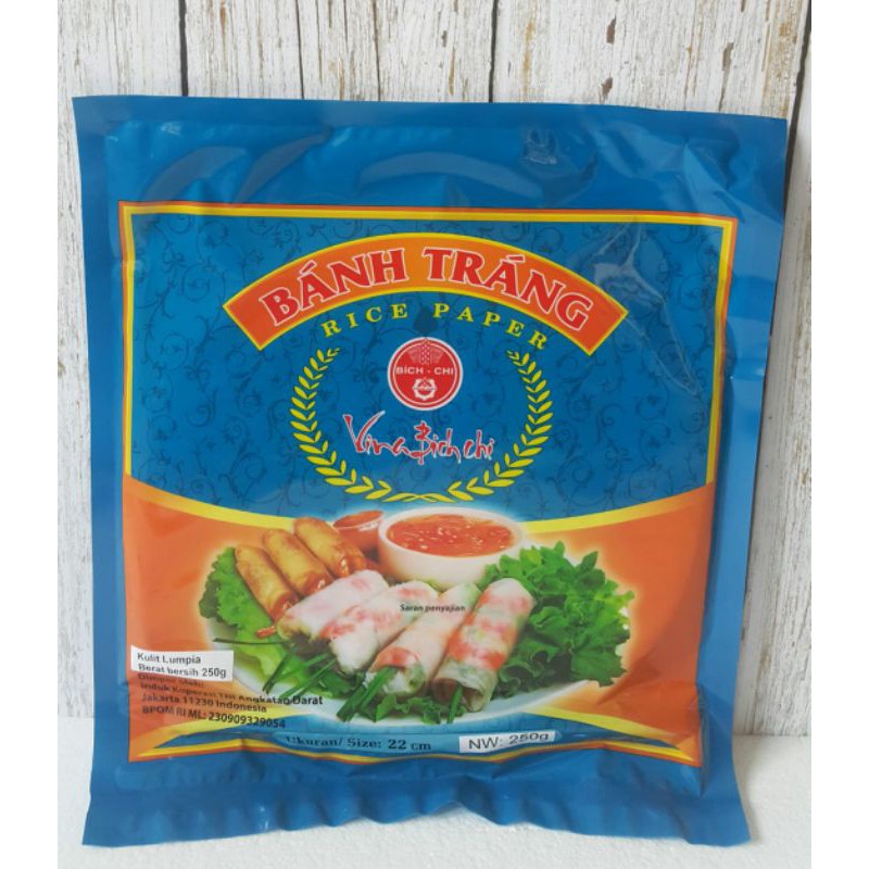 Rice Paper White Oripack 22 cm 400 gram | Vietnam Spring Roll | Kulit Lumpia Putih Bich Chi Banh