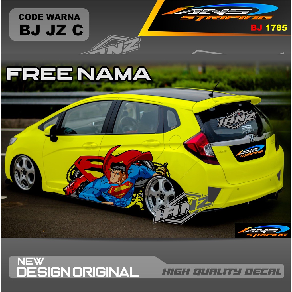 DECAL STIKER MOBIL HONDA JAZZ  AYLA AGYA AVANZA SWIFT YARIS / STIKER MOBIL DECAL MOBIL / STIKER VARIASI MOBIL AGYA AYLA JAZZ SITI CITY / DECAL STIKER MOBIL