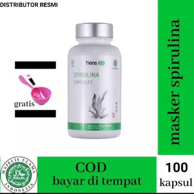 MASKER SPIRULINA ORI TIENS ISI 100 KAPSUL