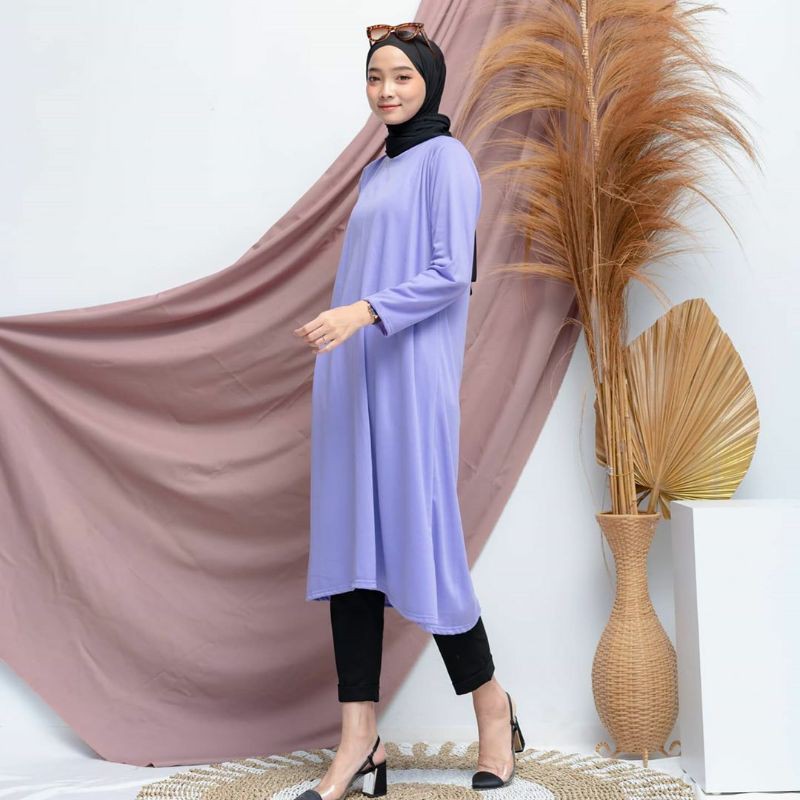 PLAIN TUNIC - TUNIK MUSLIM - PAKAIAN MUSLIM - PAKAIAN TERLARIS - PAKAIAN WANITA