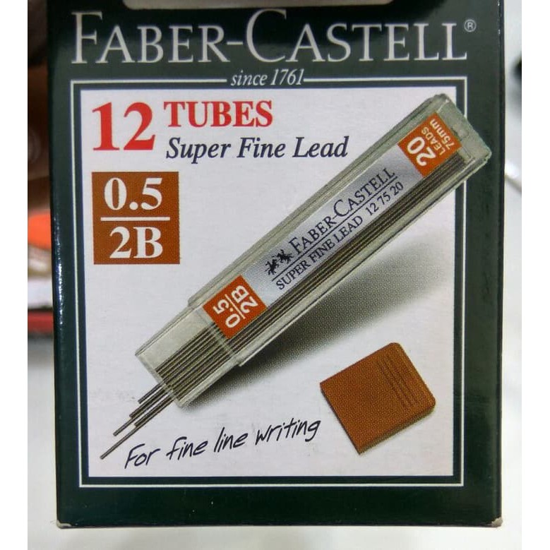 

GROSIR Refill Pensil 0.5 2B Faber Castell Super Fine Lead