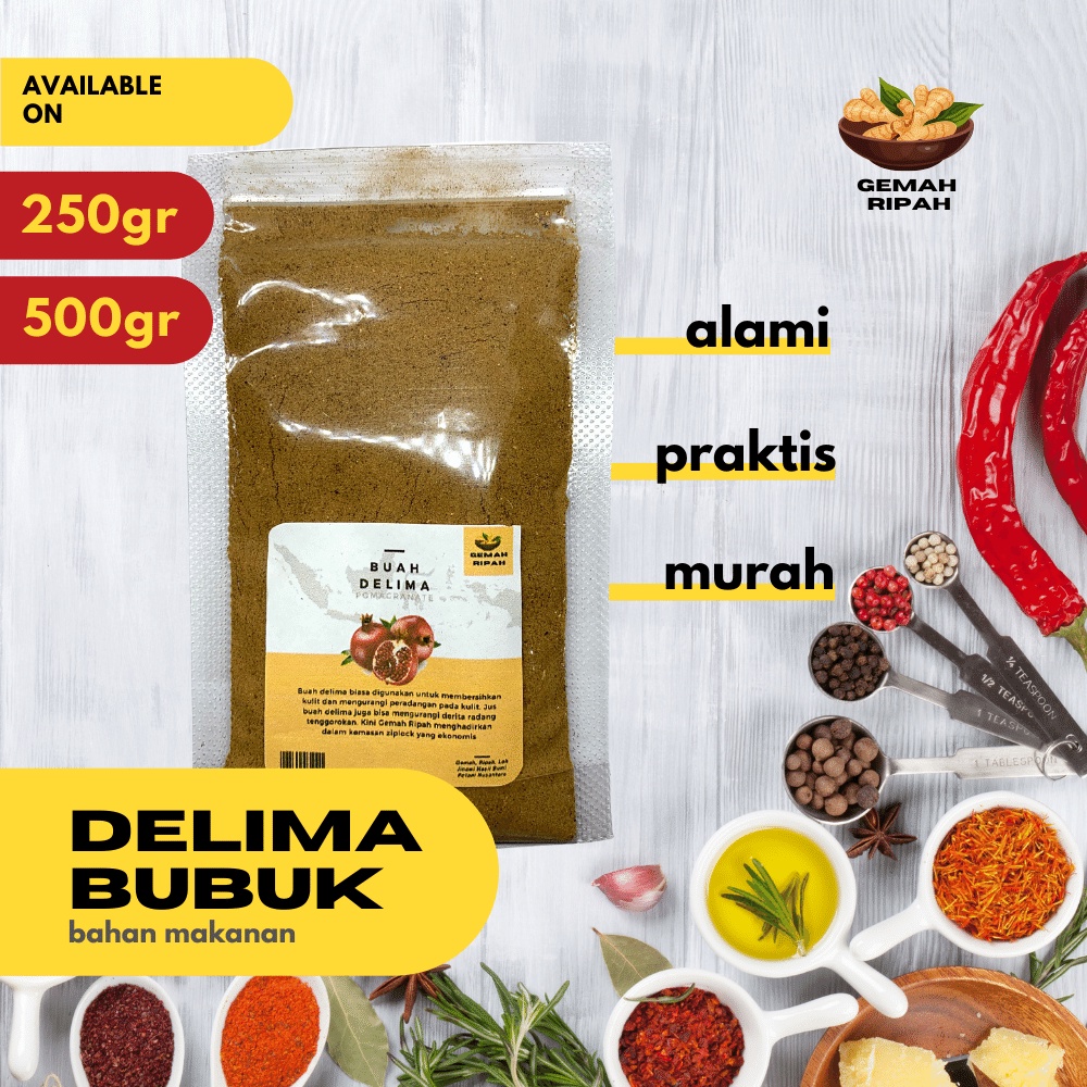 

Buah Delima Bubuk 250gram 500gram 1kgMakanan Kering Organic Merah Toppiing Toping Kue Bahan Kue Bahan Roti Cemilan Ringan Tanpa Pengawet Unsweetened Serbuk Buah Delima Obat Diare Obat Wasir Pomegranate Extract Powder Serbuk Rasa