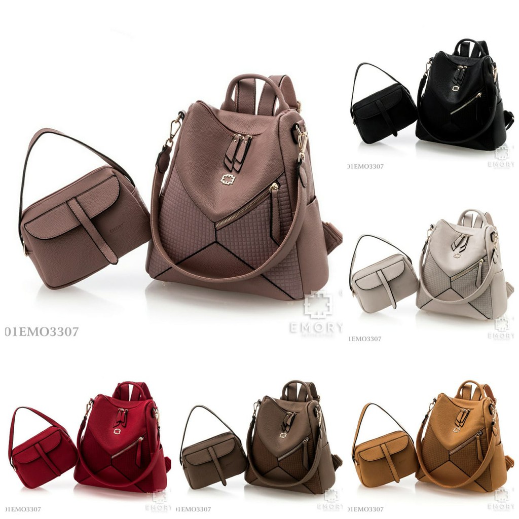 [ EMORY 100% ] 3307 TAS RANSEL EMORY SOVELLIA KELUARAN TERBARU 2020 | TAS BACKPACK WANITA IMPORT ORI