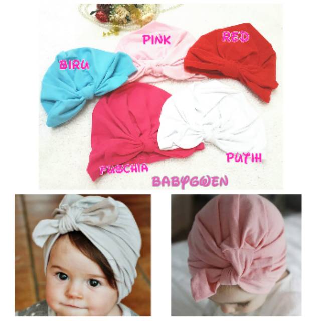  Bisa  COD Topi  turban bahan lembut untuk bayi dan anak 