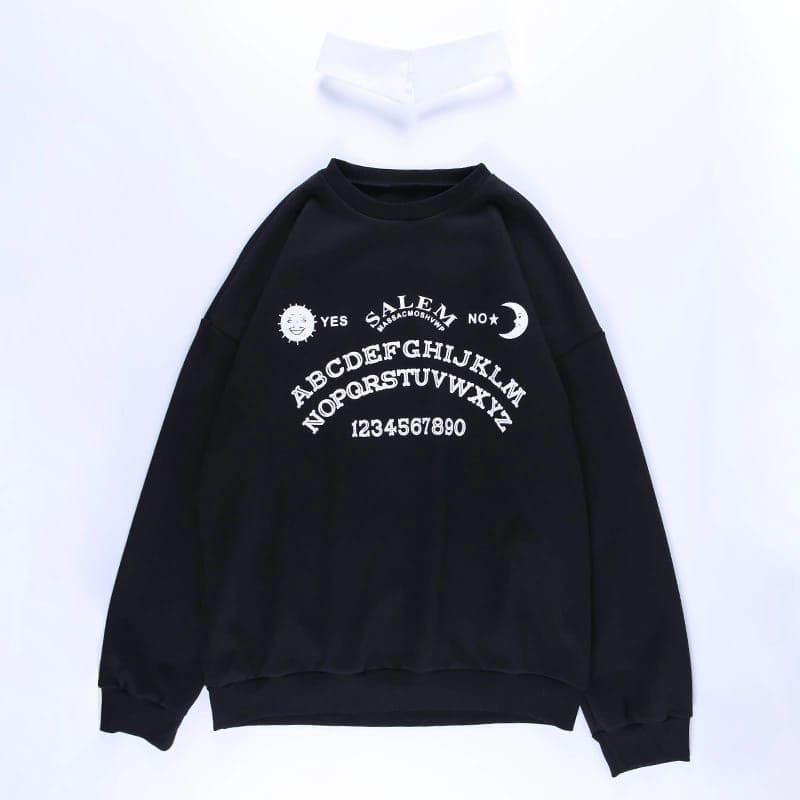 SALEM BLACK OVERSIZE SWEATER WANITA TERBARU