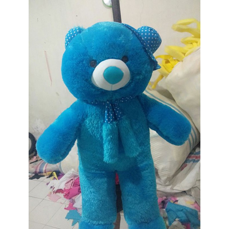 BONEKA TEDDYBEAR JUMBO TOPI SYAL 100CM