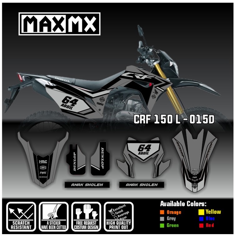 Decal Sticker Crf 150 L Abu Abu