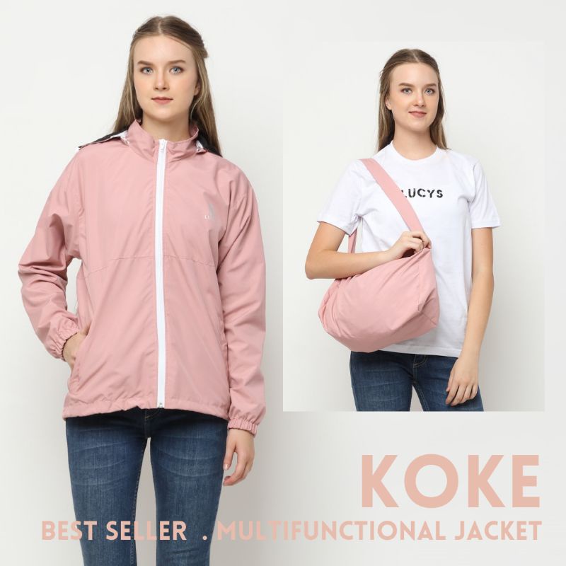 JAKET MULTIFUNGSI KOKE UNIK TAS WANITA CEWEK
