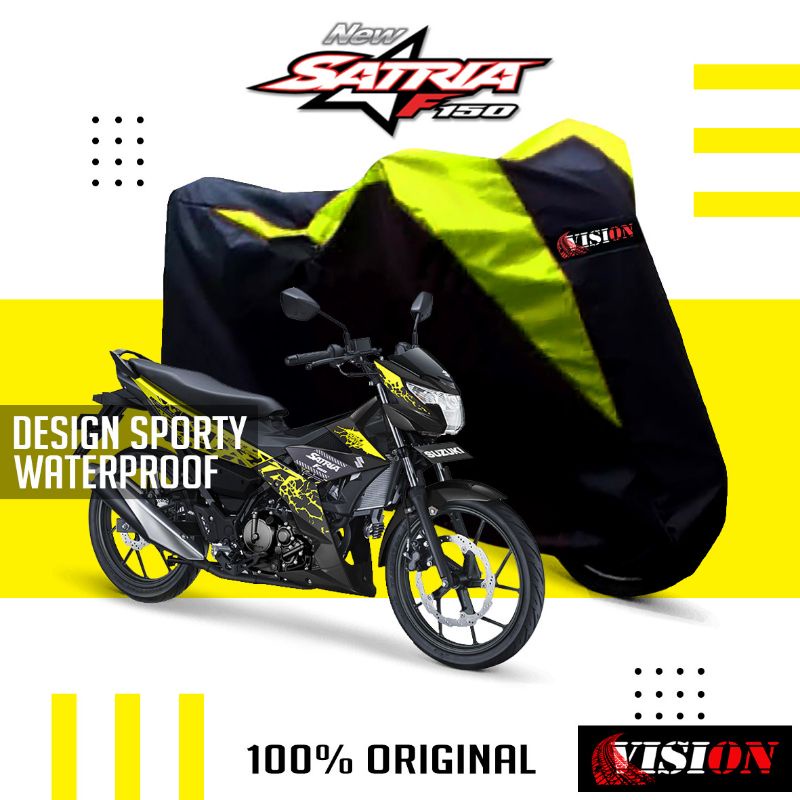 Cover motor Satria F Penutup motor Satria F Selimut motor Satria F Sarung motor Satria F Waterproof