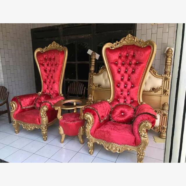 Set Kursi Syahrini Pelaminan Ukir Jepara / Kursi Pengantin Kayu Mewah