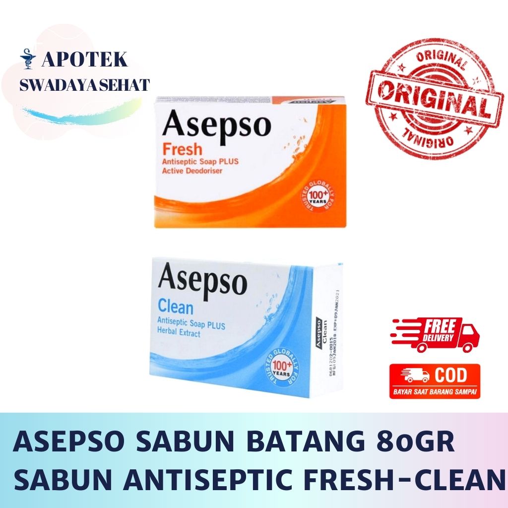 ASEPSO FRESH &amp; CLEAN Antiseptic Soap Plus 80 GR - Sabun Antiseptik