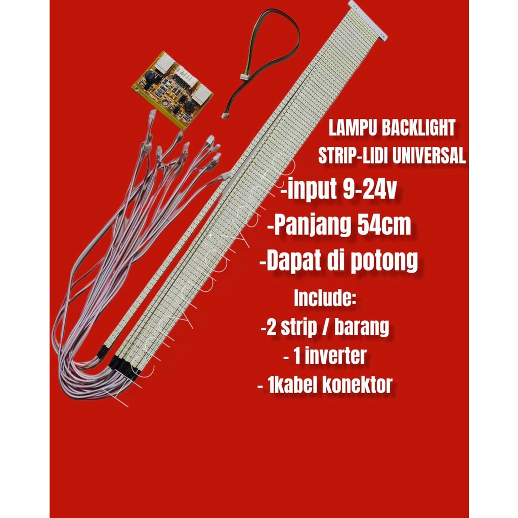 BACKLIGHT LED LIDI STRIP STRIPS UNIVERSAL MULTI PLUS INVERTER LAMPU TV BL KECIL SMD LED TV UNIVERSAL