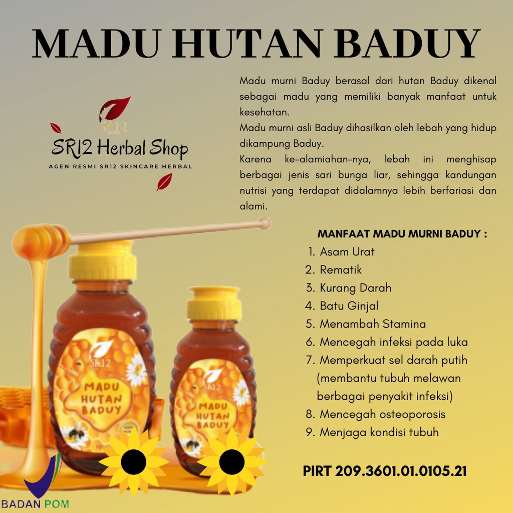 

Madu Hutan Baduy SR12 - Madu Asli - Daya Tahan Tubuh - Madu dari Alam - Madu Kesehatan - Madu Murni