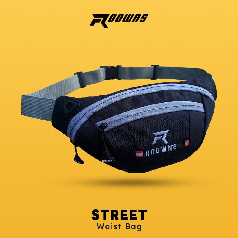 Tas Selempang Waistbag Tas Pinggang Bahu Pria Roowns Street Ab