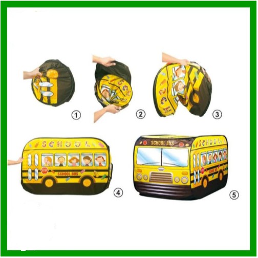 tenda school bus / bus sekolah / mainan tenda / mainan rumah kemah bus / tenda outdoor / tenda murah