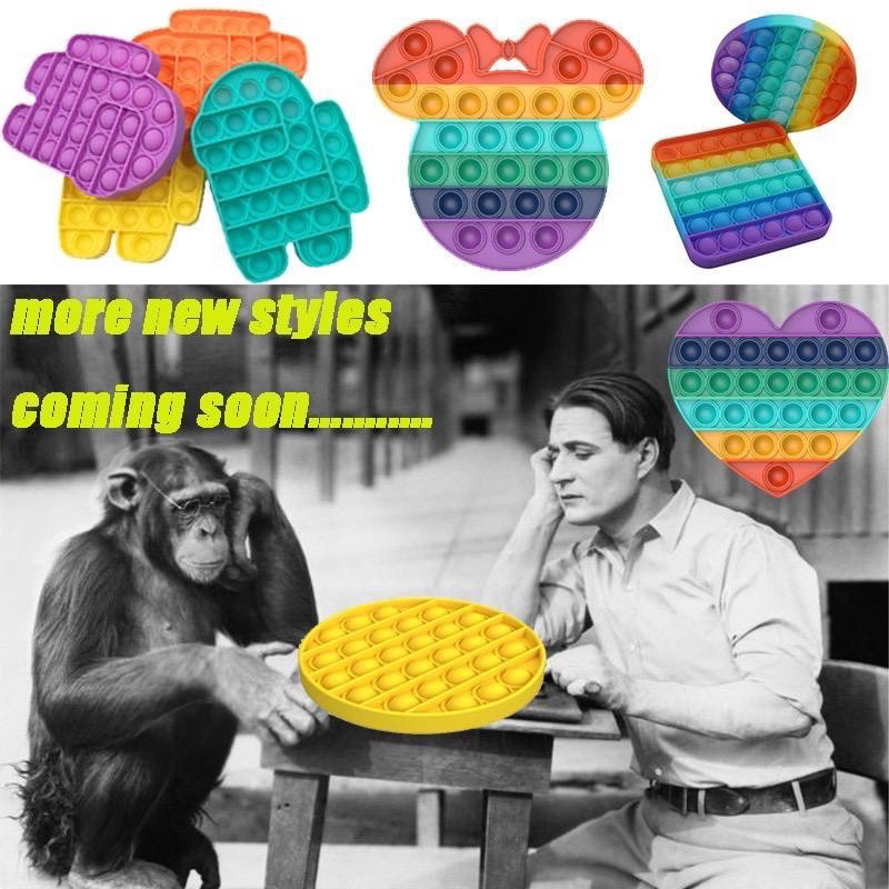 POP IT MURAH RAINBOW  fidget push Pop It Fidget Toy Push mainan anak-6