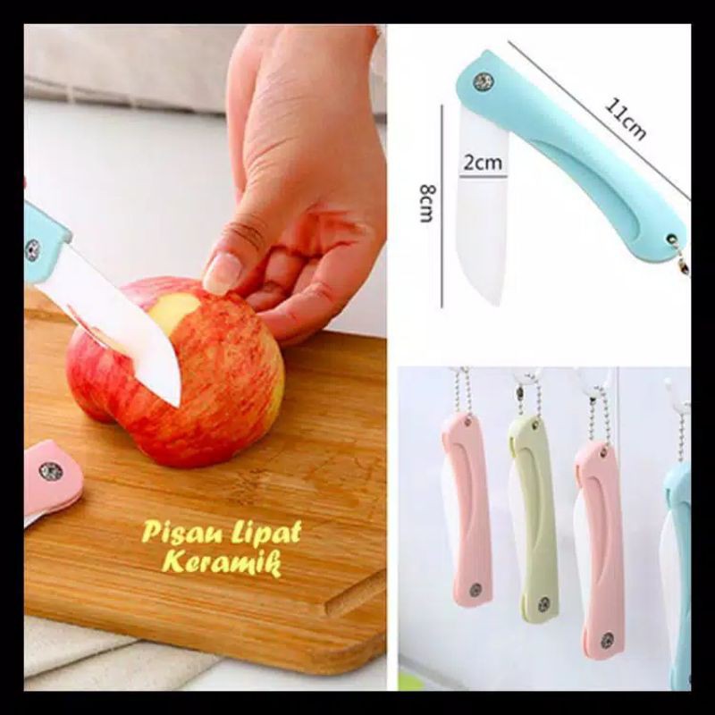 Pisau lipat keramik portable knife Ultralight piso mini dapur potong buah sayur