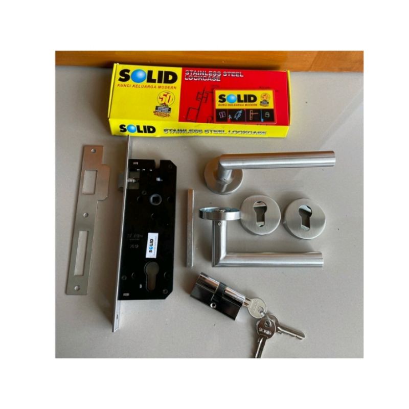 KUNCI PINTU RUMAH SOLID HRE 61.41 KOMPLIT