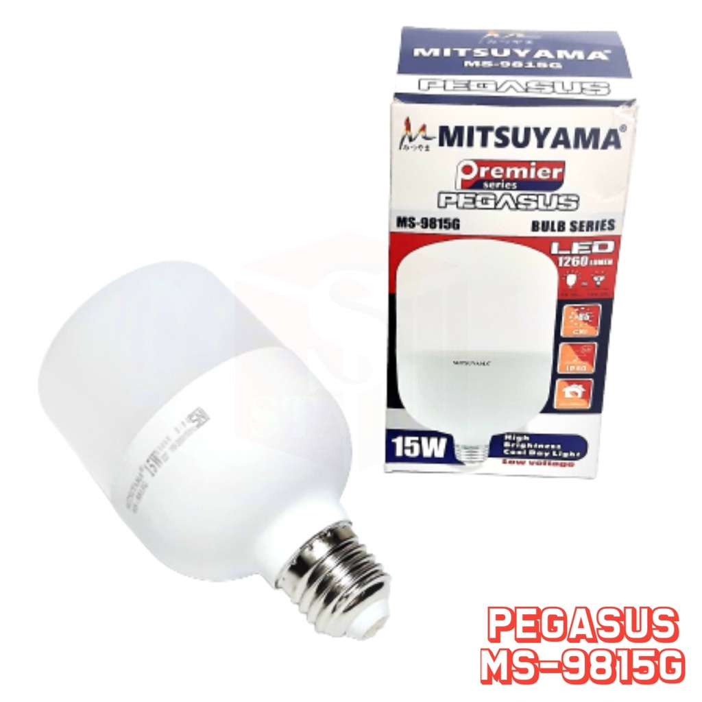 Bohlam Fitting Mitsuyama LED 15 Watt Super Terang Cahaya Putih Pegasus MS-9815G