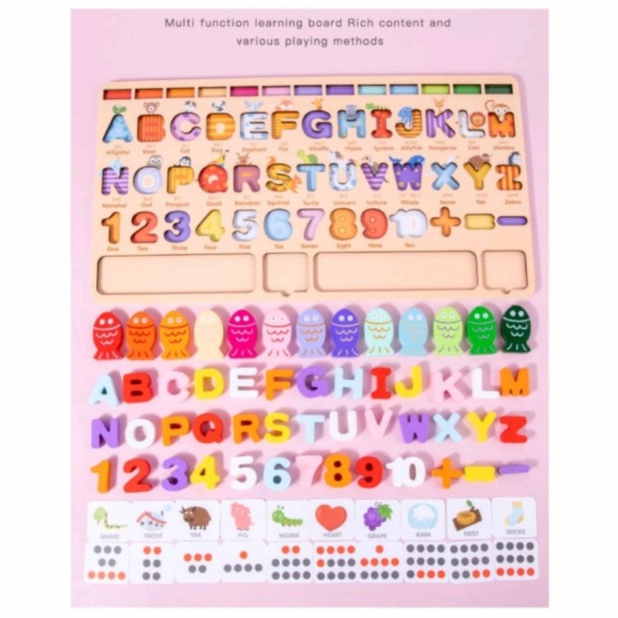 Mainan Papan Edukasi Anak MATCHING BOARD PUZZLE WORDS